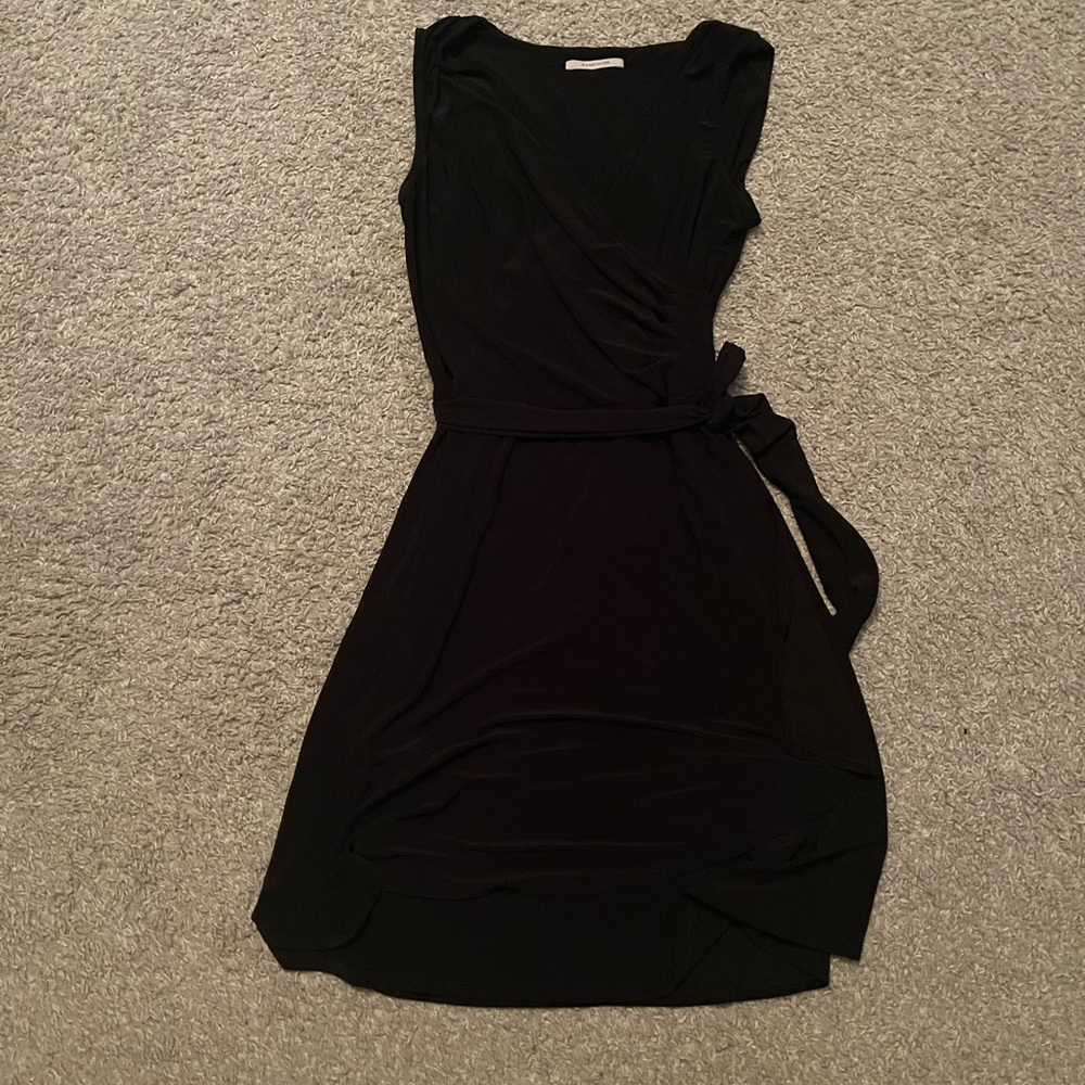 Stitch Fix 41 Hawthorn Tristana Faux Wrap Dress XL Black Essential Knit nwot